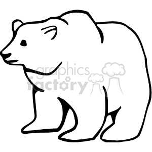 Black and white line. Bears clipart outline