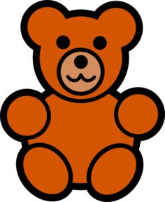 Bear clipart simple. Teddy clip art vector