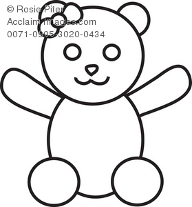 Illustration of a teddy. Bear clipart simple