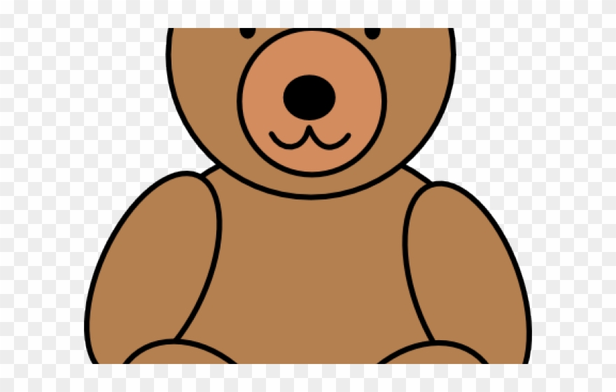 Brown teddy png . Bear clipart simple