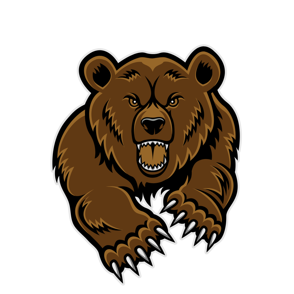 Clipart face brown bear. Grizzly mascot panda free