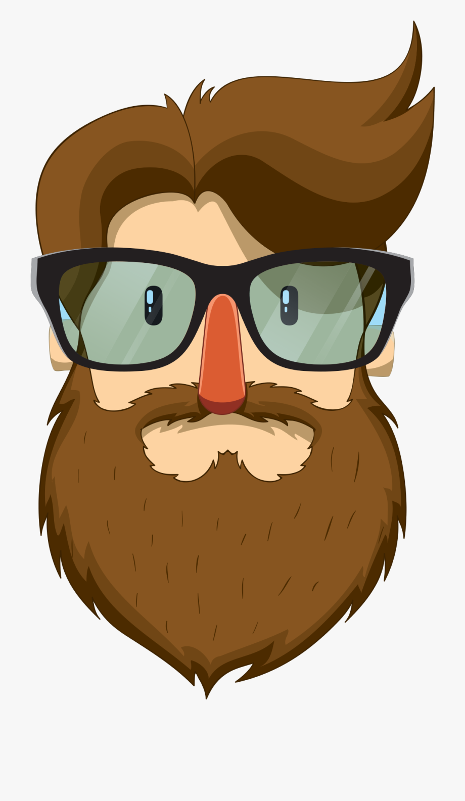 Beard clipart bearded man. Clip art with glasses