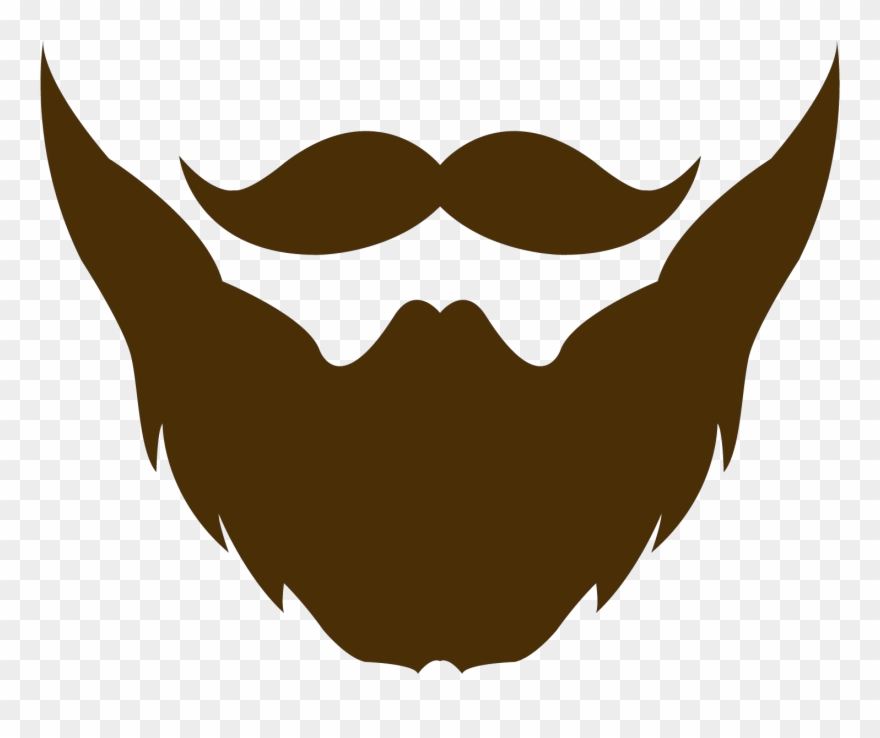 Moustache and logo png. Beard clipart brown beard