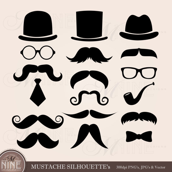 bowtie clipart mustache