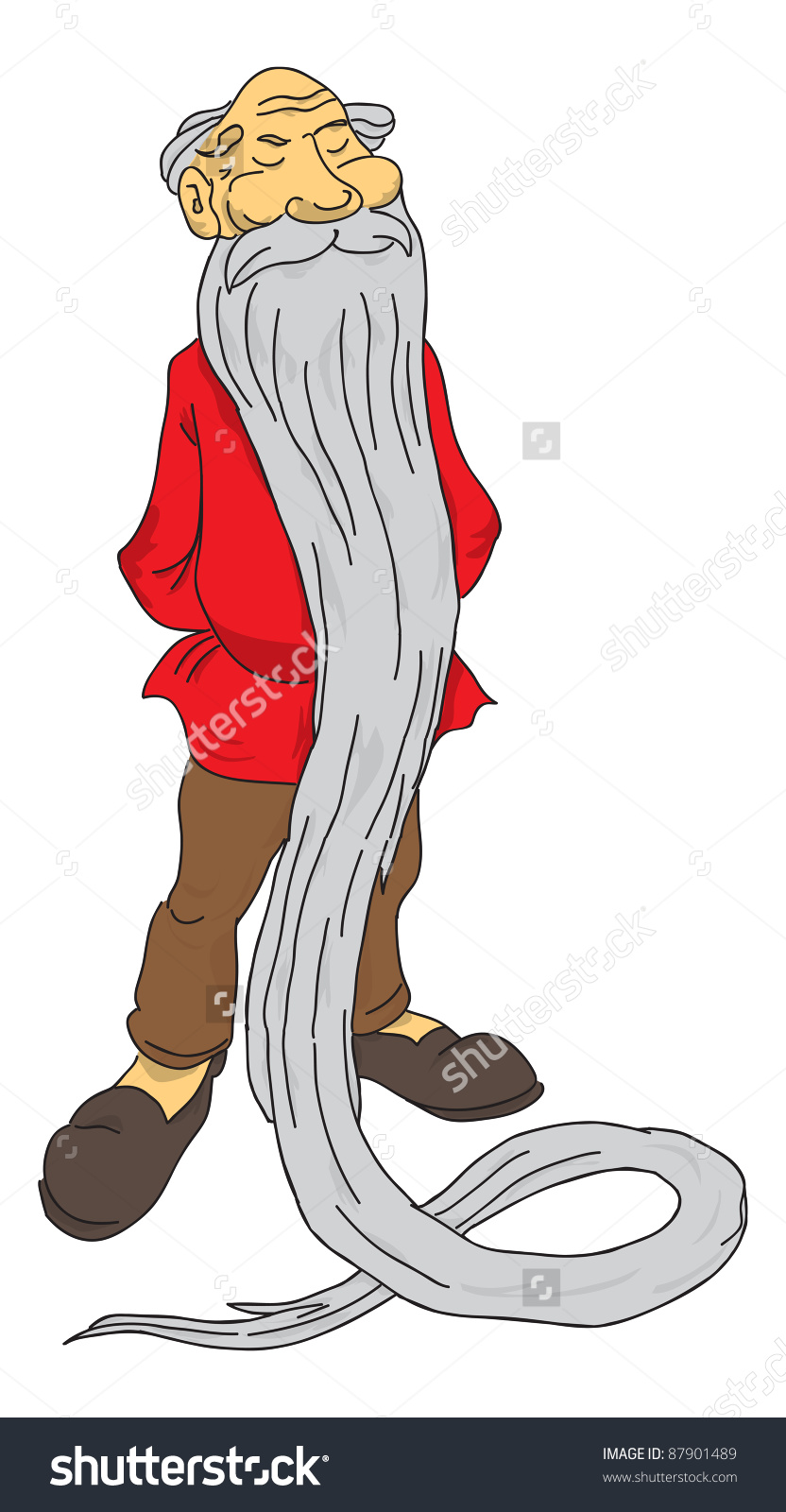 Beard clipart illustration. Old man with 