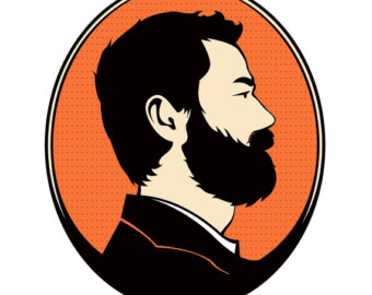 Beard clipart profile. Man with silhouette clipartfox