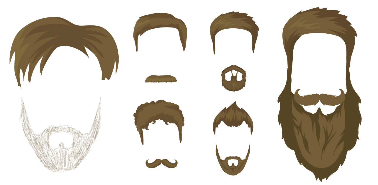 mustache clipart brush