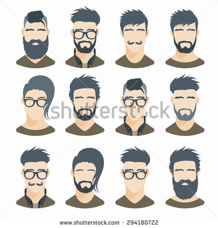 Beard clipart stylish. Stock vectors vector clip