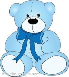 Bears clipart baby bear. Blue teddy pinterest clip