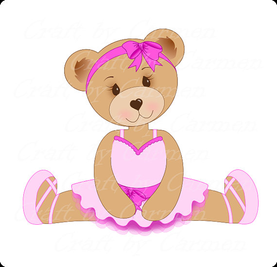 Bears clipart ballerina. Cute bear sweet teddy