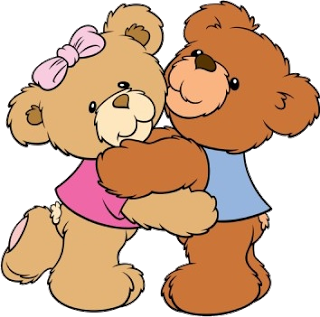 Bears clipart cuddling. Two each other maci