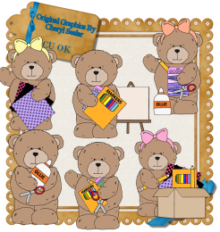 Scrapping goodies clip art. Bears clipart hobby