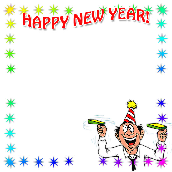Free happy year borders. Bears clipart new years eve