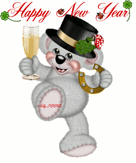 Bears clipart new years eve. Happy year everybody cheers