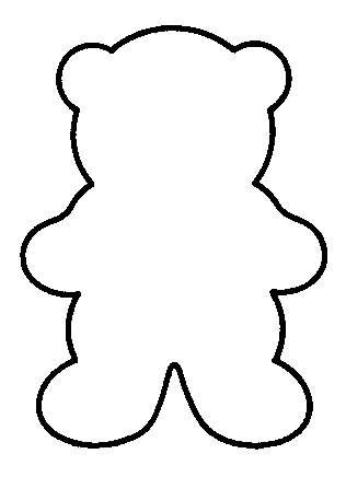 Teddy bear coloring page. Bears clipart outline