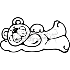 Royalty free black and. Bears clipart sleeping