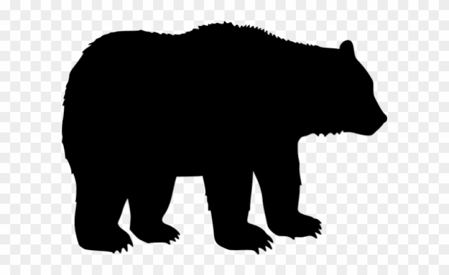 Bears clipart transparent. Black bear silhouette png