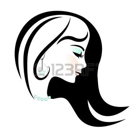Face of woman vector. Beautiful clipart beuty