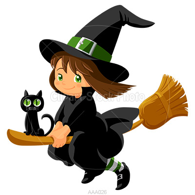 Witch . Beautiful clipart cartoon