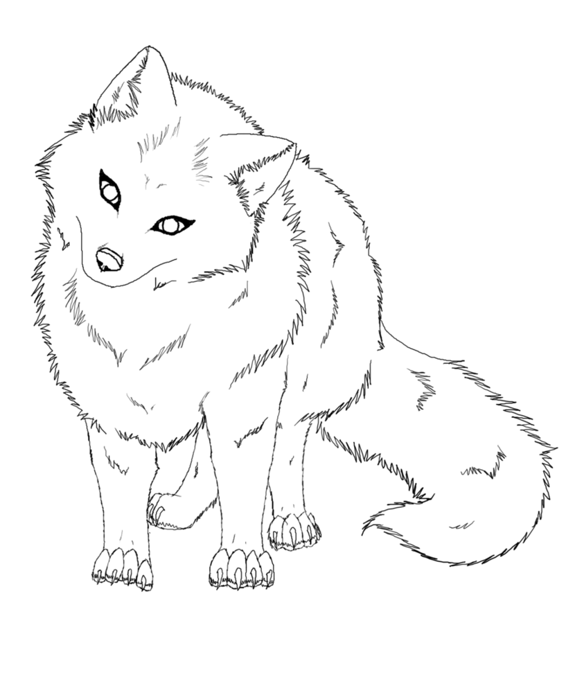 Arctic coloring page best. Beautiful clipart fox
