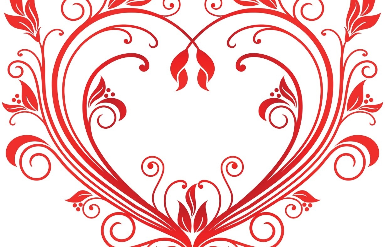 Beautiful clipart heart. Of black and white
