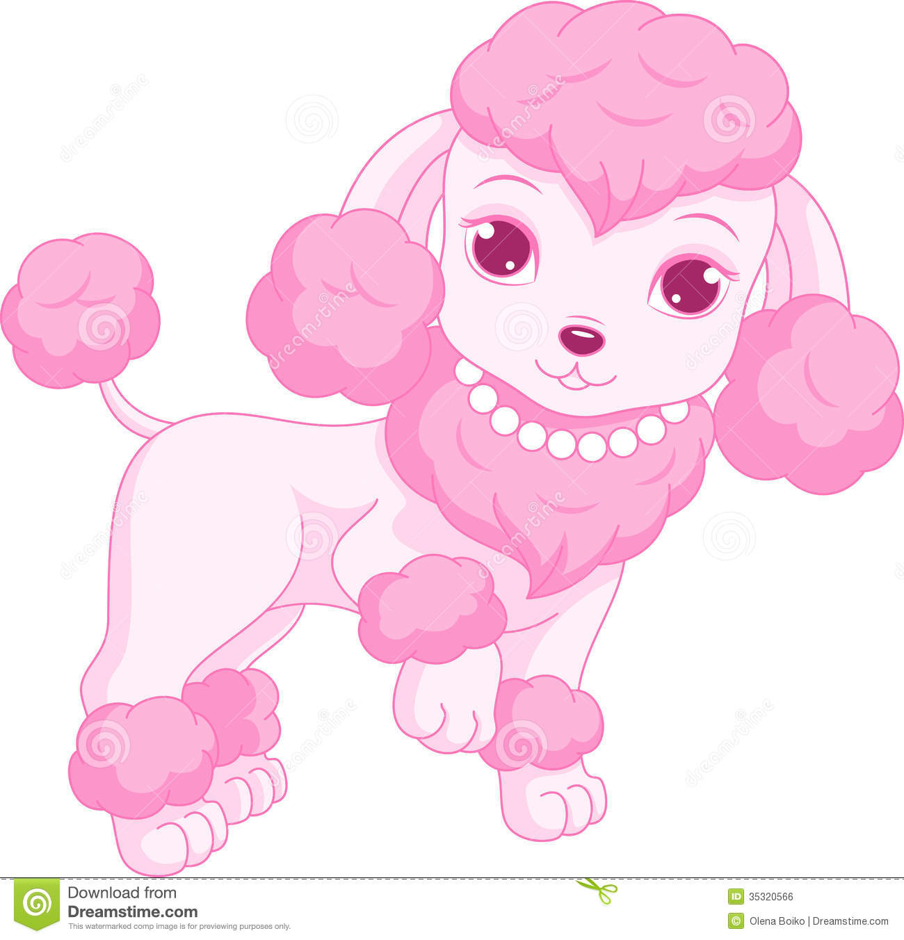Pink toy . Beautiful clipart poodle