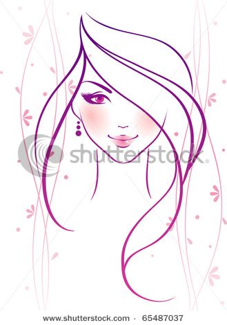 Picture of a gorgeous. Beauty clipart illustration