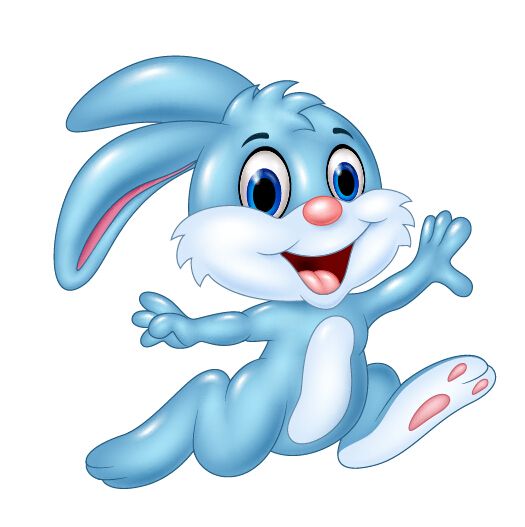 Cute cartoon vector design. Beautiful clipart rabbit