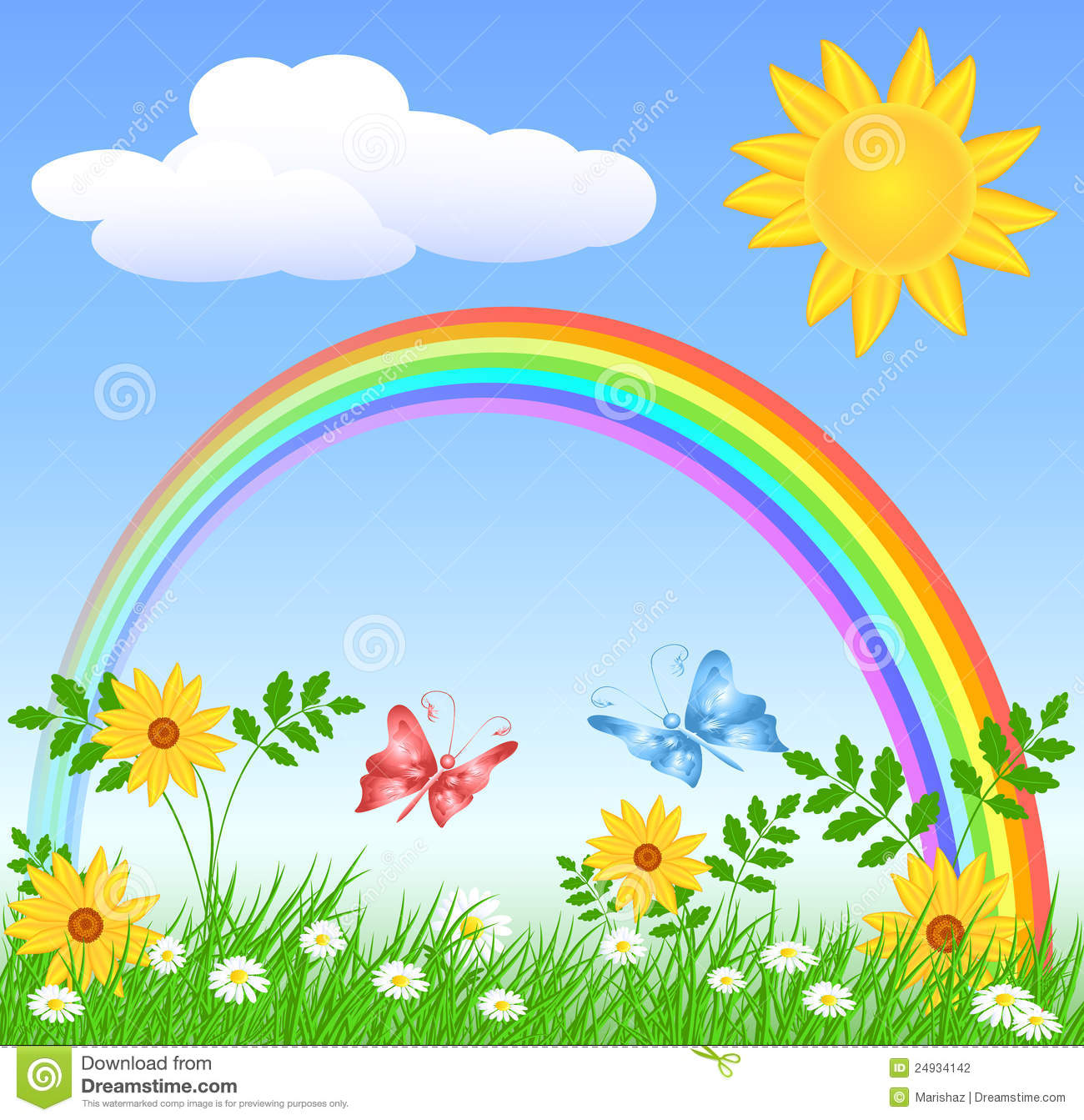Beautiful clipart rainbow.  collection of garden