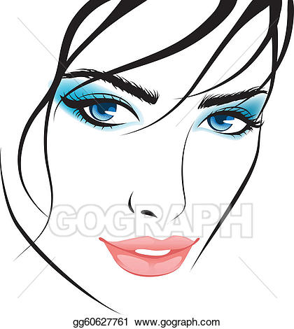 Vector stock girl design. Beauty clipart beauty face