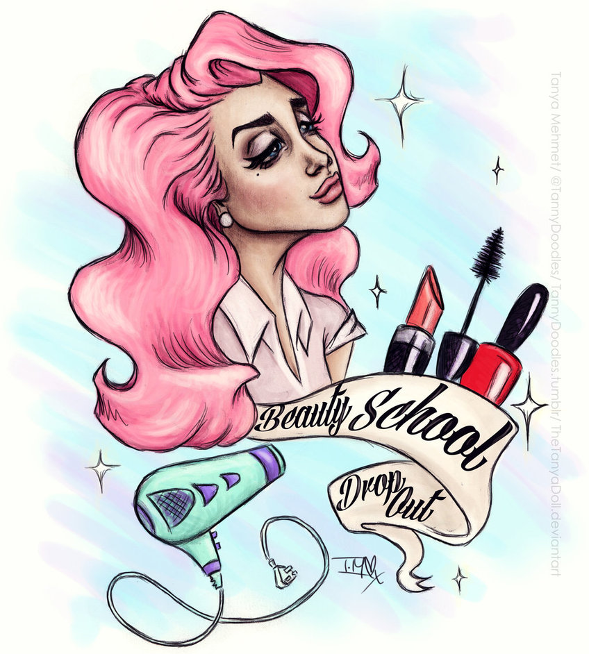 Beauty clipart beauty school. Drop out by thetanyadoll