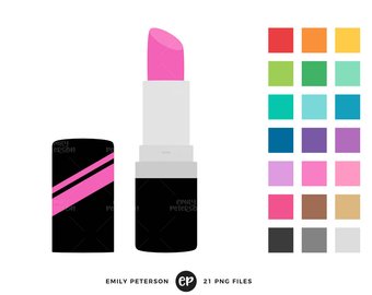 Makeup etsy lipstick clip. Beauty clipart feminine
