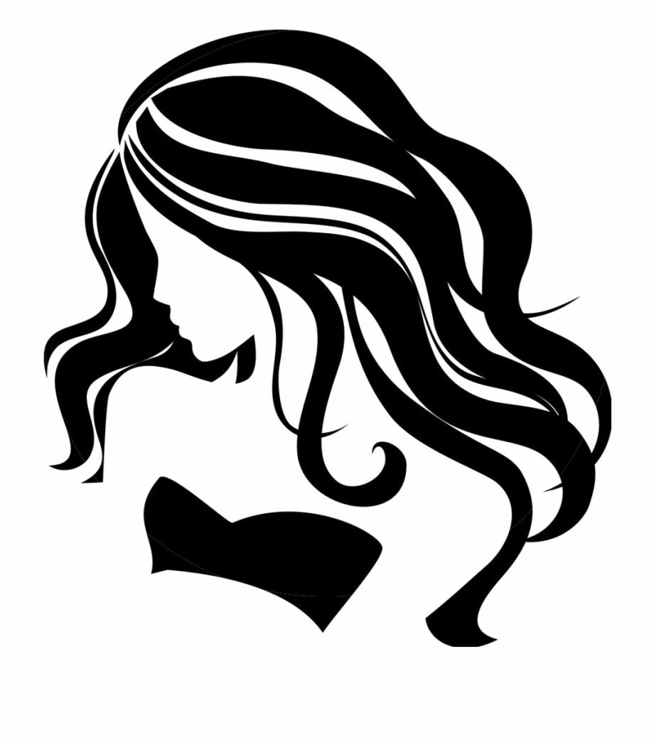 Transparent salon woman . Beauty clipart silhouette