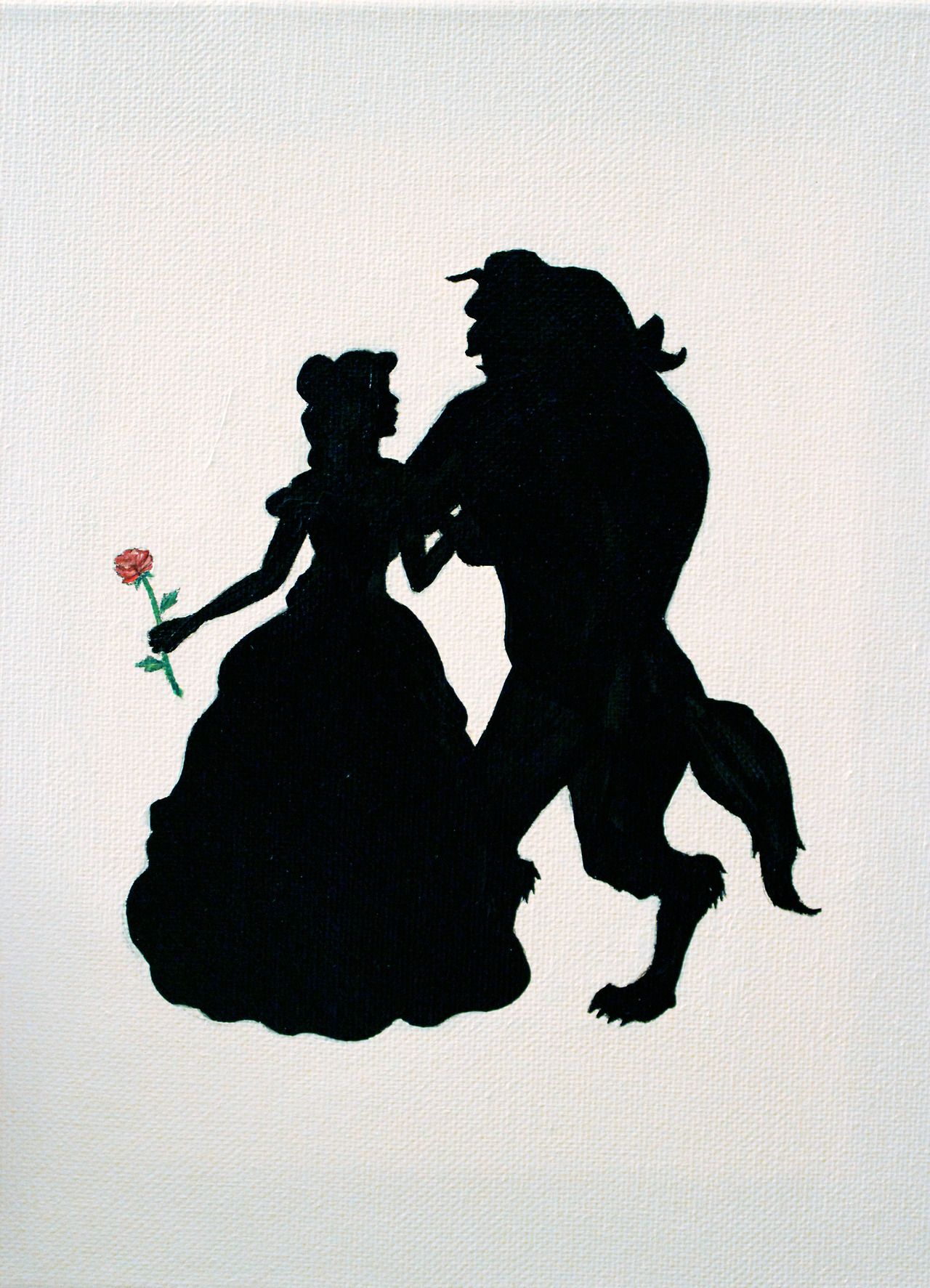 Beauty clipart silhouette. And the beast google