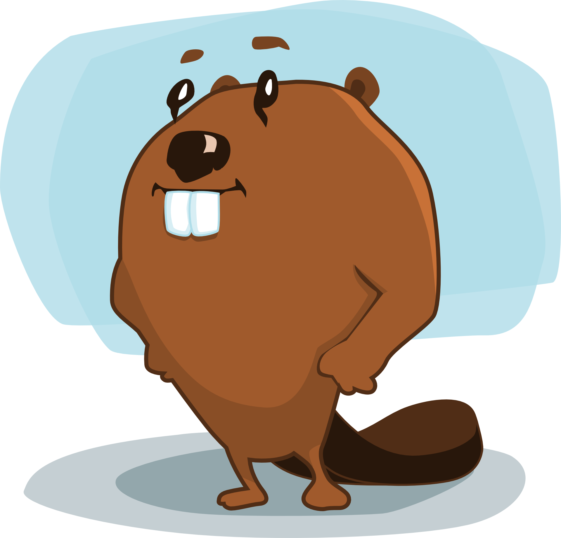 Beaver clipart beaver tooth. Picture of brown with