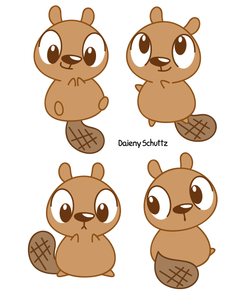 Cute by daieny on. Beaver clipart chibi