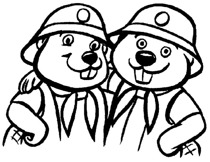Beaver clipart coloring page, Beaver coloring page Transparent FREE for