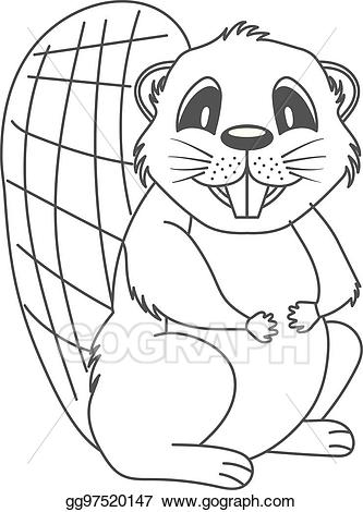 beaver clipart drawing