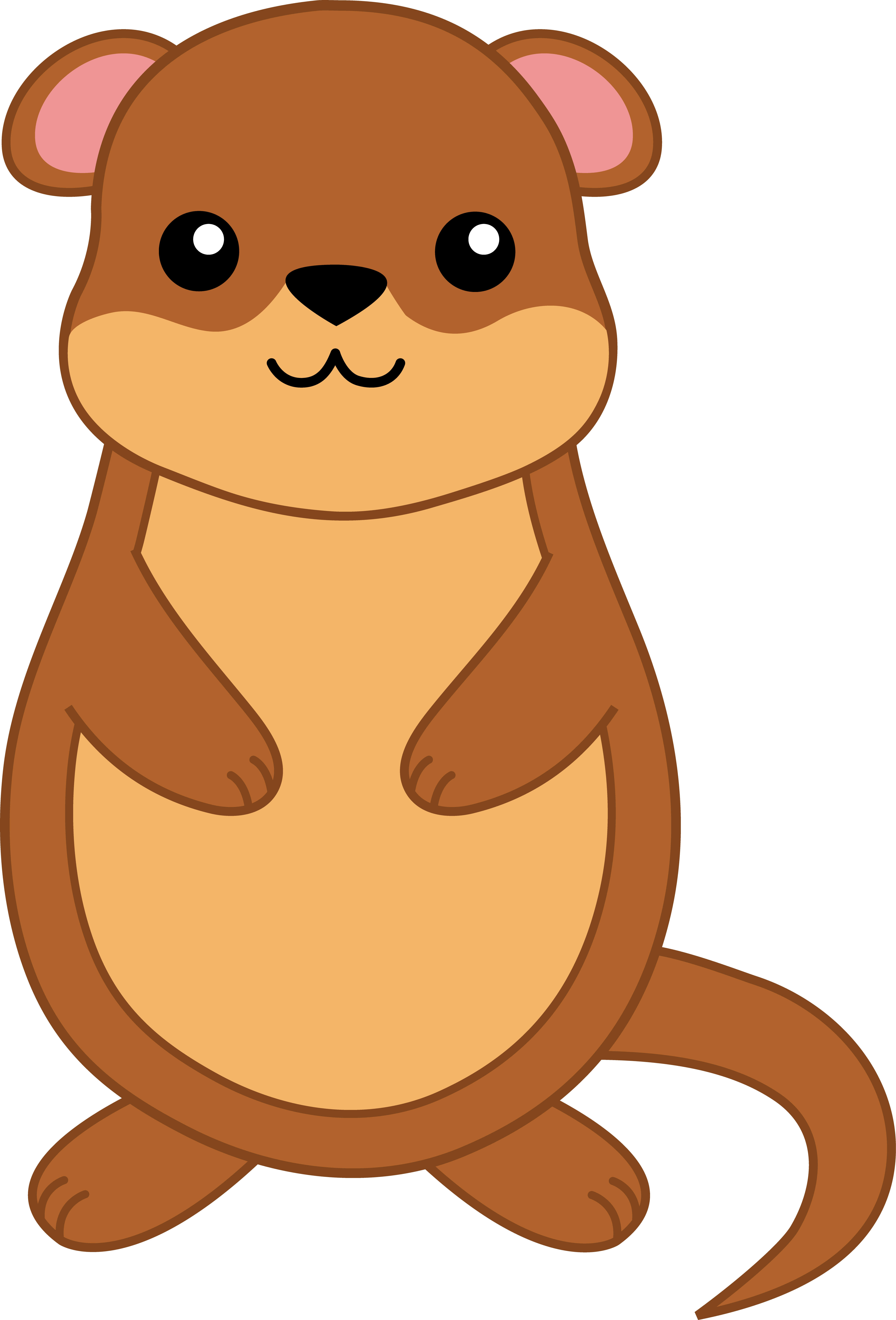 Clipart squirrel animated. Cute groundhog free clip