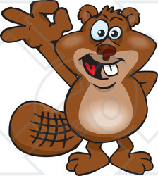 beaver clipart happy