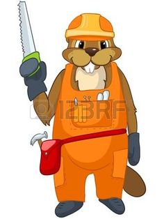beaver clipart hard hat