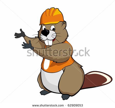 beaver clipart hard hat