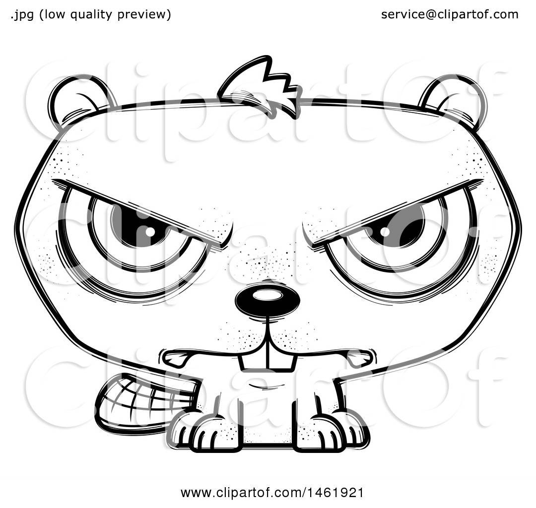 Beaver clipart head. Mad pencil and in