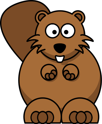 Cartoon . Beaver clipart head
