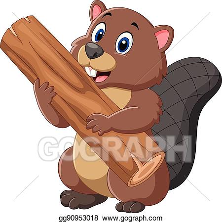 beaver clipart wood