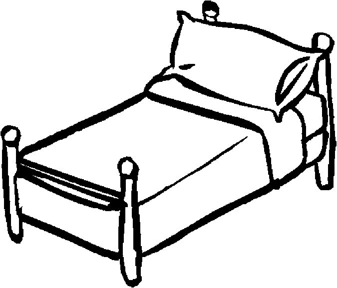 Bed clipart black and white. Station 