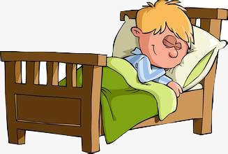 Go to color sleeping. Bed clipart cartoon
