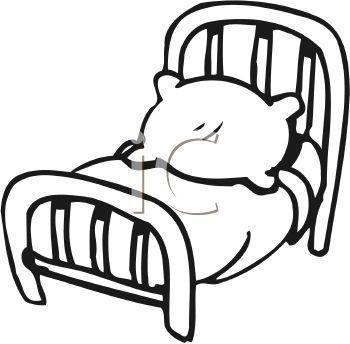 clipart bed coloring