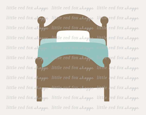 Bed clipart cute. Bedroom clip art sheets