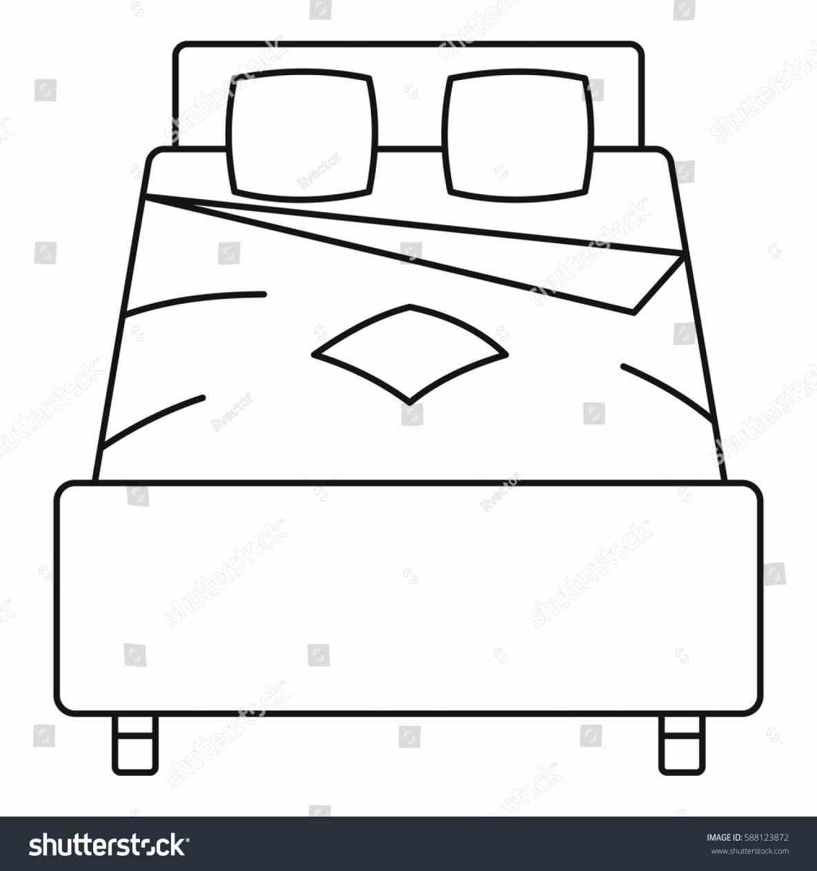 bed clipart double bed